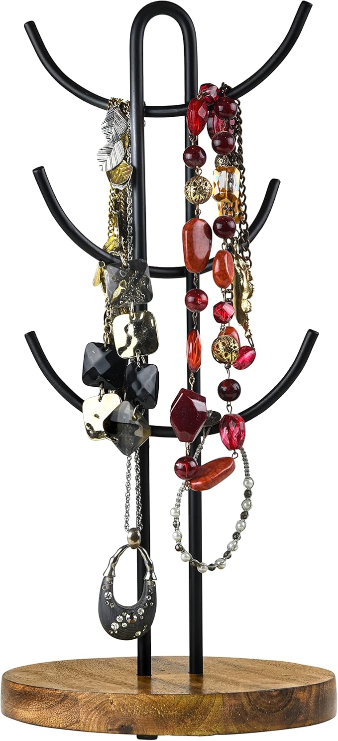 Tribello Coffee Mug Holder for Counter, Coffee Mug Tree Organizer for Kitchen - 6 Cup Holder - Modern Farmhouse Coffee Bar Accessories Steady Mug Tree Stand