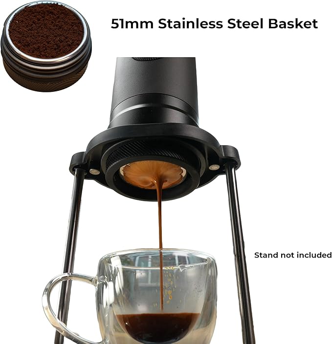 MiiCoffee Eon Portable Espresso Machine, Travel Coffee Maker with Self-Heating and USB-C Charging (Grey)