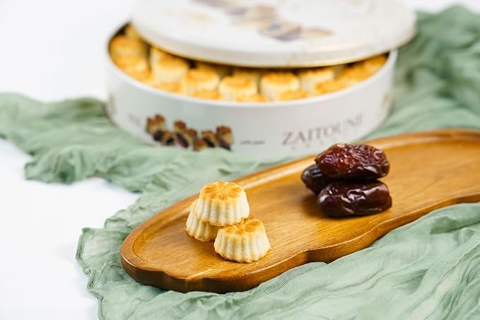 Zaitoune Maamoul Date Cookies - 18 oz – Authentic Middle Eastern Sweets | Arabic Cookies with Dates – Premium Dessert Gifts in Elegant Tin