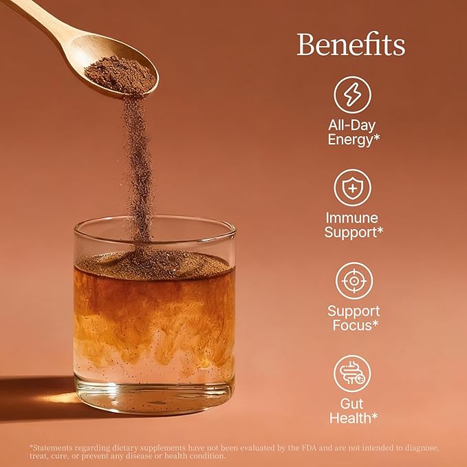 Mushroom Coffee 14 in 1 with Log-Grown Mushrooms | 30% Beta-Glucans Lab-Verified | 60 Servings for Focus & Gut Health | Sugar-Free with Lion's Mane, Chaga, Reishi | 5.9oz