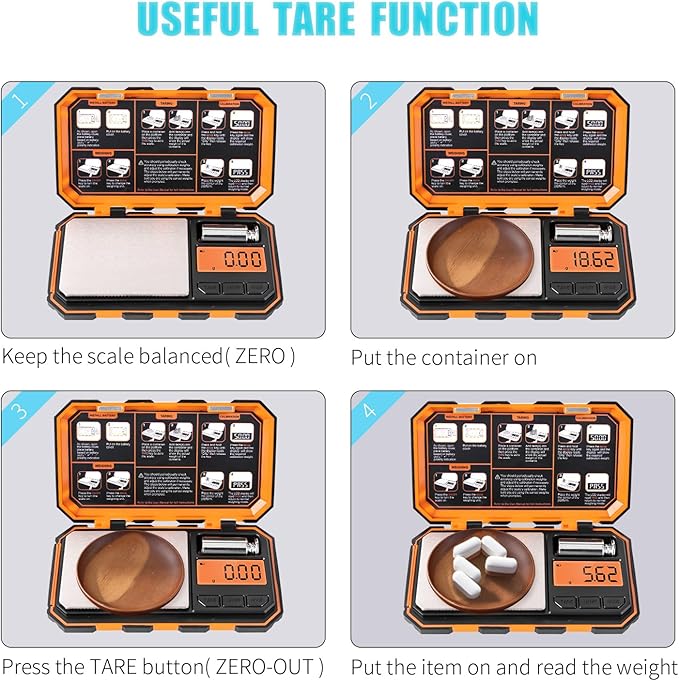 Fuzion Digital Pocket Scale, 200g x 0.01g, 6 Units Conversion Mini Scale with LCD Display, Tare Function for Food, Jewelry, Medicine, Coffee (Battery Included)