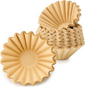 Segarty 200pcs 1-4 Cup Disposable Coffee Paper Filters, 7.2in Natural Unbleached Brown Basket Coffee Filters Bar Accessories for Pour Over Maker Coffee Brewer Dripper Machine for Home Cafeteria Office