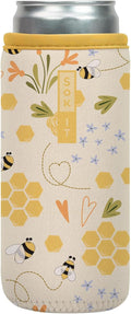 Sok It CanSok Sleeve for Beer & Soda Insulated Neoprene Cover (Honeycomb Buzz, 12oz Can Sleeve)