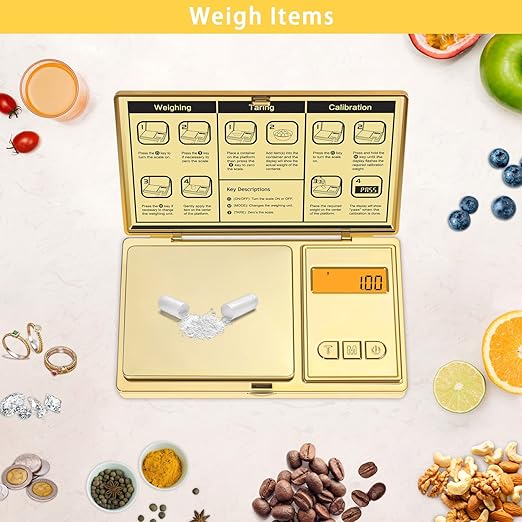 Digital Pocket Scale 300g/0.01g Accuracy，Small Jewelry Coin Powder Scales Digital Weight Grams and oz, Digital Gold Gram Scale with LCD