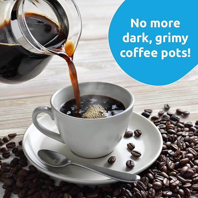 Stera Sheen Coffee Equipment Cleaner, All-Purpose Brewing Equipment, Espresso, Coffee Maker Cleaner, Café Clean Removes Oil, Stain Buildup, from Glass, Plastic & Stainless Steel - 1 Oz. (48 Count)