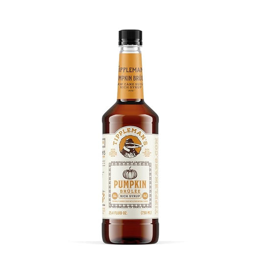 Tippleman's Pumpkin Spice Brûlée Coffee Syrup - Made with Raw Cane Sugar - Perfect for Lattes & Cold Brew, Fits Pump - 750ml
