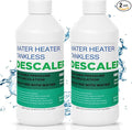2 Pack Tankless Water Heater Descaler - Quart (64 oz) Premium Tankless Water Heater Systems, Highly Effective Descaler Restores Heating Efficiency, Easy Use