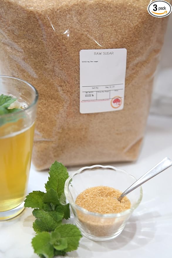 Kauffman Orchards Raw Cane Sugar, Bulk 10 Lb. Bag (Pack of 3) 10 Pound (Pack of 3)