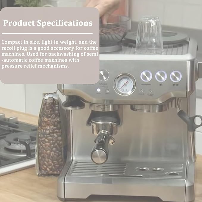 58mm Backflush Disk, Blind Portafilter Basket for Espresso Coffee Machine Maker Back Flush Insert Basket 2 Pcs