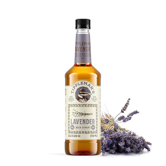 Tippleman's Lavender Coffee Syrup - Rich Flavor for Hot or Iced Drinks, Latte, Tea, Espresso, Cappuccino, Cocktails, & Baking - 25.4 Fl Oz