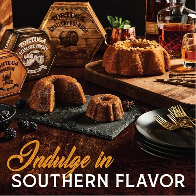 TORTUGA Kentucky Bourbon Butter Cake - 16oz Cake - The Perfect Premium Gourmet Gift for Stocking Stuffers, Gift Baskets, and Christmas Gifts - Great Cakes for Delivery