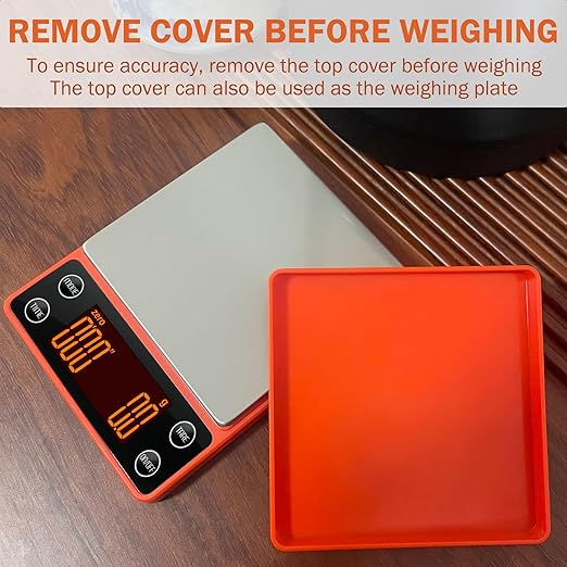 Espresso Scale with Timer 3kg/0.1g Accuracy Coffee Bean Scale Digital Portable Rechargeable Auto Tare Smart Water Flow White