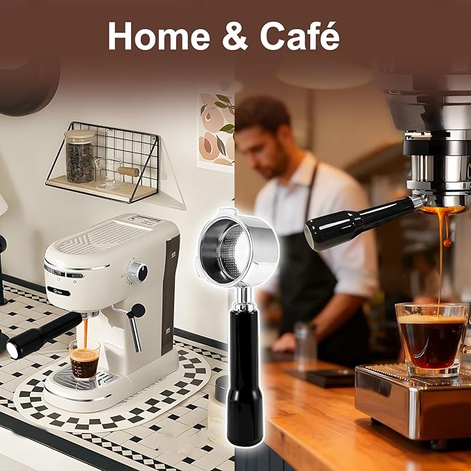 54mm Bottomless Portafilter Compatible with Breville BES870/ 878/880/ 840/500 - Premium 3-Ear Espresso Accessory for Home & Pro