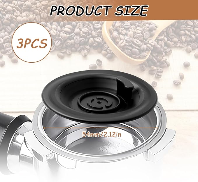 3 Pack Espresso Backflush Cleaning Disc for Brevilles Machine - 54mm Professional Silicone Blind Filter, Espresso Machine Cleaner Disc for Brevilles Machines BES870XL BES878BSS BES880 BES840XL & More