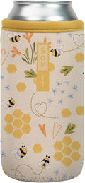 Sok It CanSok Sleeve for Beer & Soda Insulated Neoprene Cover (Honeycomb Buzz, 16oz Can Sleeve)