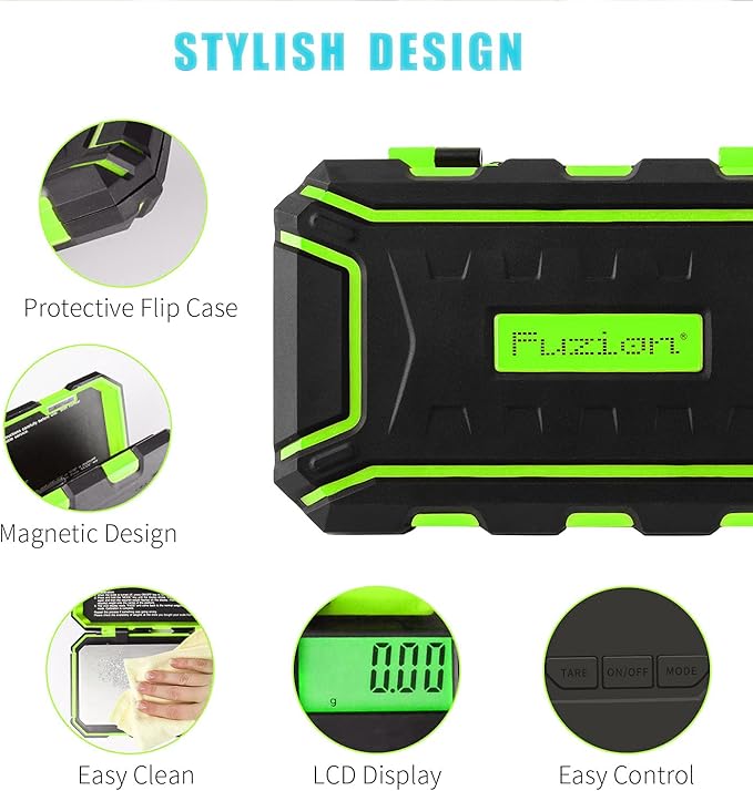 Fuzion Pocket Gram Scale, 500g x 0.01g Digital Jewelry Scale, 6 Modes Conversion Mini Scale with LCD Display, Tare for Herb, Food, Jewelry, Medicine