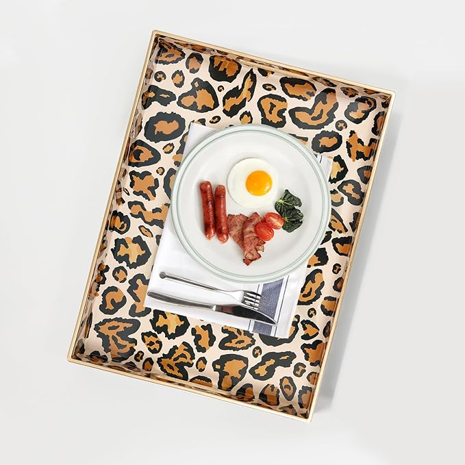 Coffee Table Tray, Serving Trays with Handles, Large Tray for Ottoman Coffee Table, Trays for Living Room Modern