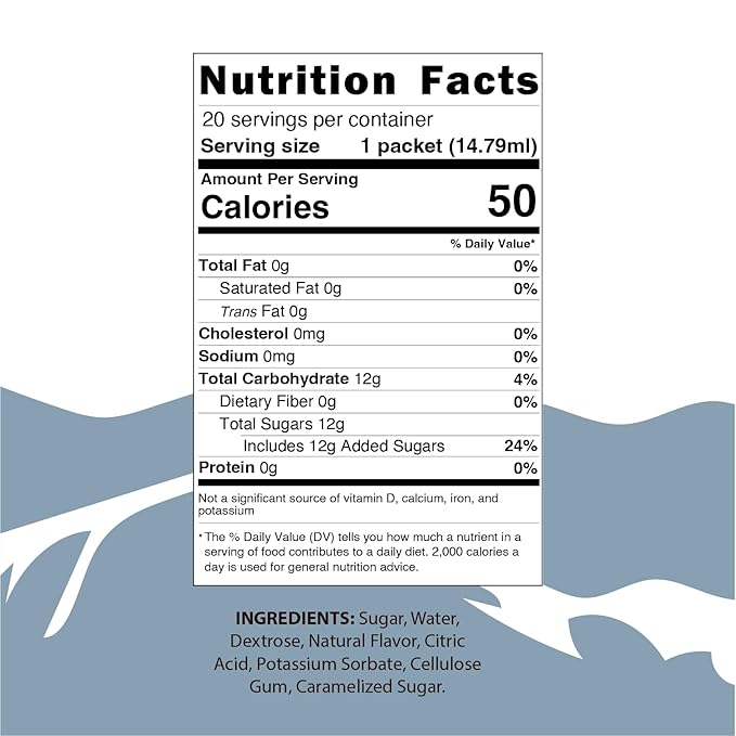 58Peaks Vanilla Flavored Syrup Sweetener Packets for Hot and Cold Drinks | To-Go Syrup Flavoring Perfect for Coffee, Tea, Milkshake and More | Flavored Coffee Syrups for Travel | 15mL | 20-Pack