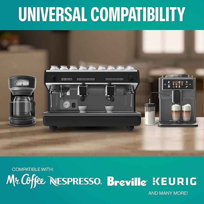 Coffee Maker Cleaner Tablets – Descaling & Cleaning Solution for Coffee Makers, Pot, Espresso Machines – Compatible with Breville, Miele, Keurig, DeLonghi, Nespresso & More – Removes Stains & Oils