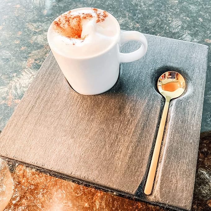 6 PCS Coffee Spoons, 18/8 Stainless Steel Espresso Spoons, 5.2 Inches Vogue Mini Tea Spoon, Cappuccino Stirring Small Spoon for Dessert, Ice Cream, Frosted Handle, Sweejar(Rose gold)