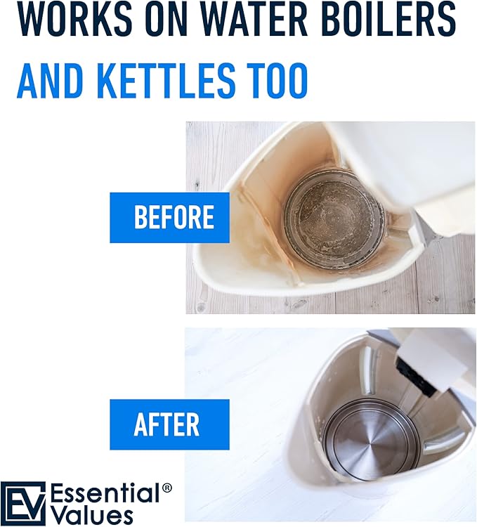 Essential Values Distiller Cleaner Descaler - 2 LBS Water Distiller Cleaner - Citric Acid for Cleaning Powder for Distilling Machines, Kettles - Remove Limescale & Mineral Buildup