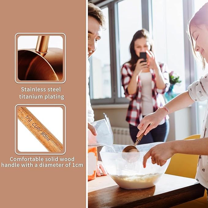 Coffee Canister, Airtight Coffee Container with Date Tracker Lid, Stainless Steel Canister for Kitchen Food Storage (Black-Copper, 22oz with 1/4 Cup)