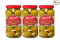 Mezzetta Garlic Stuffed Green Olives Jar Combo Pack - Old-World Halkidiki Greek Olives with Freshly Picked Garlic - Non-GMO, Gluten Free, Keto - 6 oz. Pack of 3
