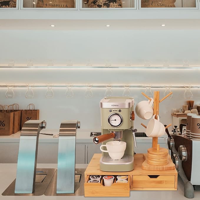 HTB K Cup Holder Compatible with K Cups,Coffee Pod Holder Holds Up 30 Cups,K Cup Organizer Storage Drawer