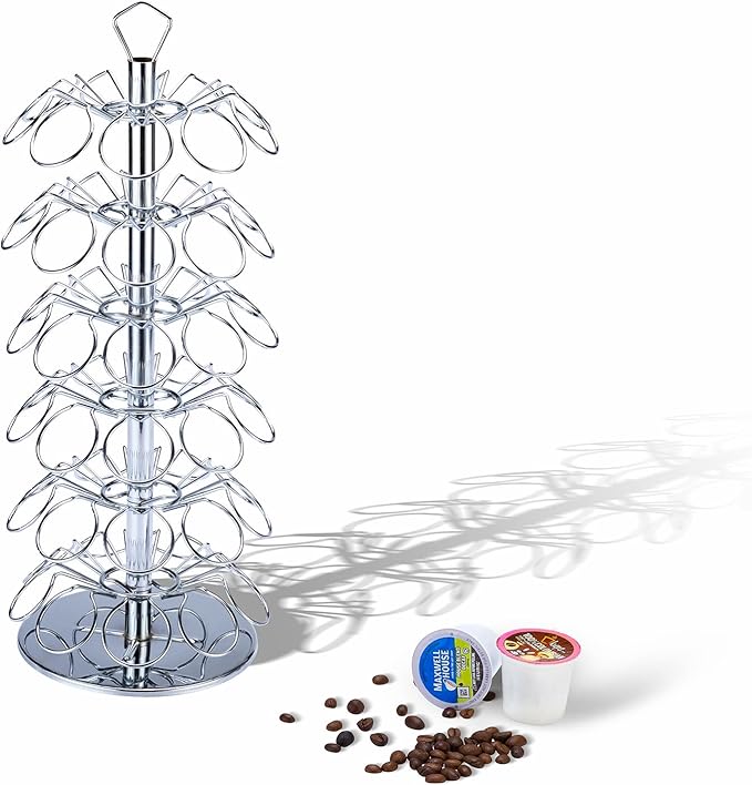 Rice rat K cup Holder Storage Coffee Capsules Pod Holder Carousel 6 Tier Compatible with 54 K-Cup Pods