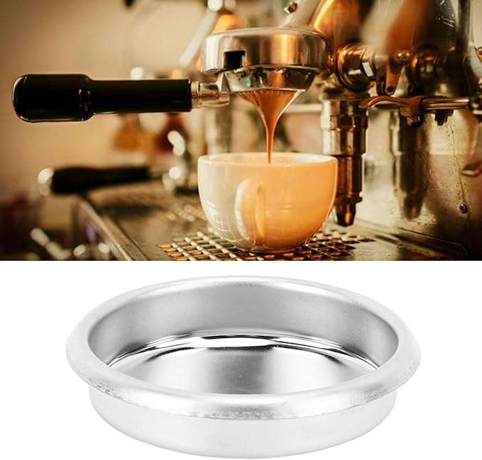 Backflush Inser, 51mm Stainless Steel Insert, 2in Coffee Machine Backflush Blind Filter, Silver 51mm Backflush Basket, Backflush Filter Espresso for Espresso Machines, 1Pcs