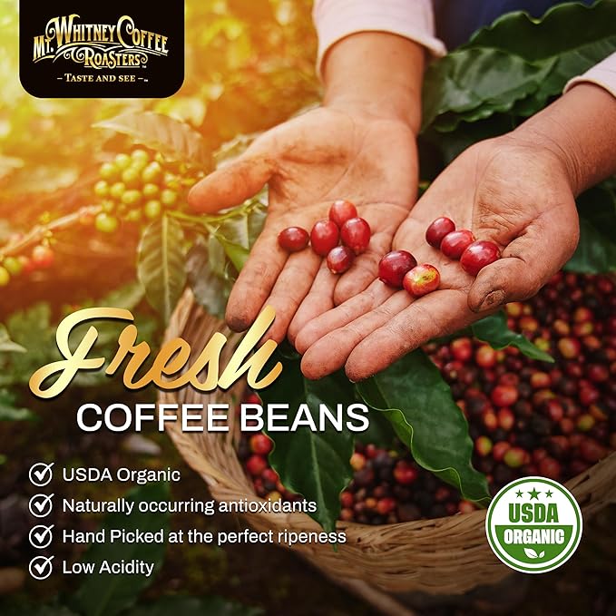 Mt. Whitney Base Camp Blend Coffee Beans - Medium Dark Roast Coffee, Low Acid Coffee - Ground Coffee, 2 pound (Pack of 1)