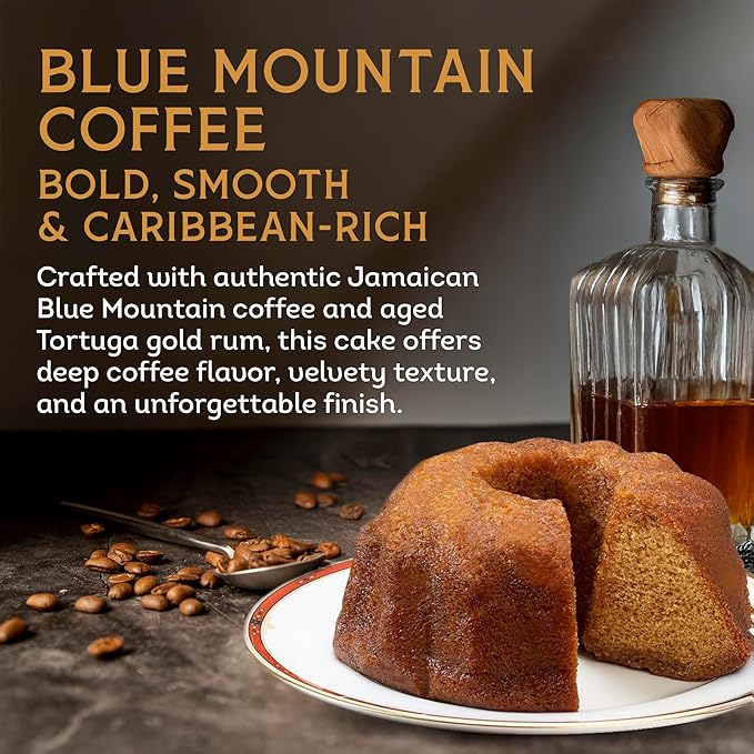 TORTUGA Caribbean Blue Mountain Rum Cake - 32 oz Rum Cake - The Perfect Premium Gourmet Gift for Gift Baskets, Parties, Holidays, and Birthdays - Great Cakes for Delivery