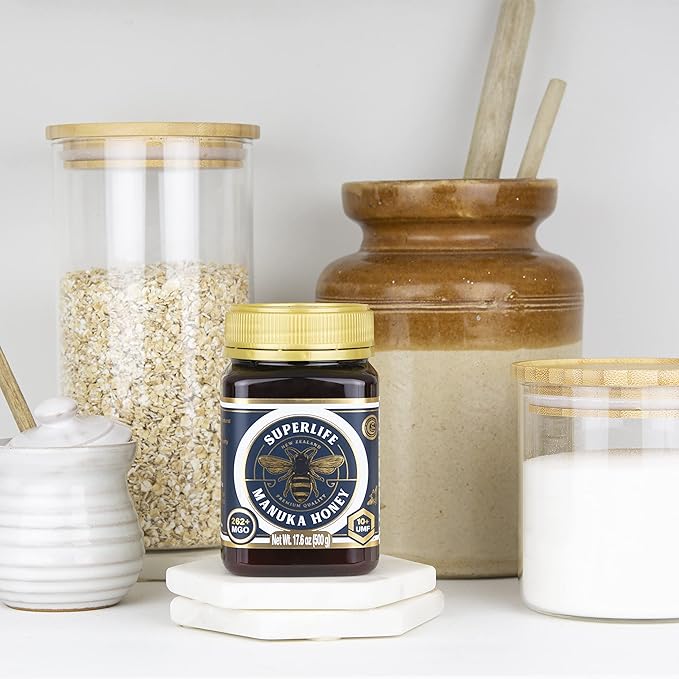 SuperLife - Manuka Honey MGO 263+ (UMF 10+) 500g, Raw Honey, Pure & Unpasteurised Monofloral New Zealand Honey