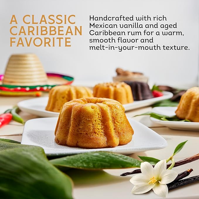 TORTUGA Mexican Vanilla Rum Cake - 16 oz - The Premium Treat for Gift Baskets, Parties and Birthdays - Great Cakes for Delivery