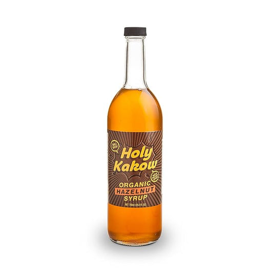 Holy Kakow Cafe Organic Hazelnut Syrup - Hazelnut Coffee Syrup, Organic Syrup for Coffee, Latte, Cocktail and Shake, Real Food Ingredients - 750ml