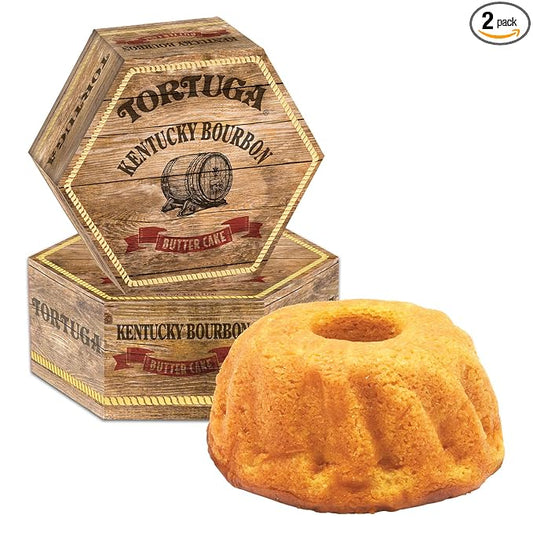 TORTUGA Kentucky Bourbon Butter Cake - 4 Oz. - 2 Pack - The Perfect Premium Gourmet Gift for Stocking Stuffers, Gift Baskets, and Christmas Gifts - Great Cakes for Delivery