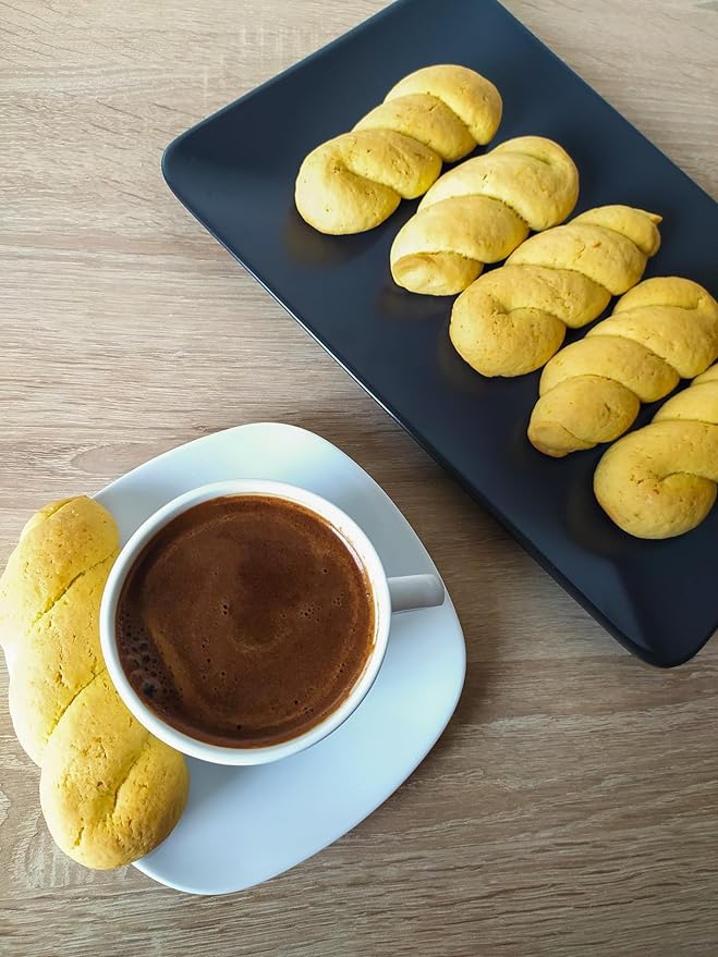 Koulourakia Hand Made Traditional Greek Cookies Orange Flavor (Fasting-Friendly-Nistisimo) 400g (14.10 oz)