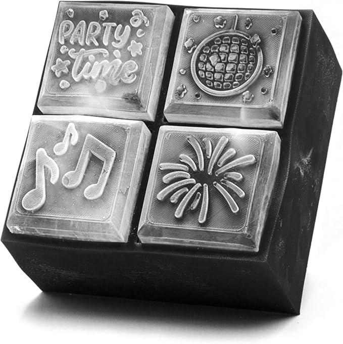 SILIGRAMS Birthday Ice Cube Mold – 2” Custom Whiskey & Cocktail Ice Tray – Personalized Silicone Ice Cube Mold – Fun Gift for Birthdays & Parties – Reusable Celebration Ice Mold