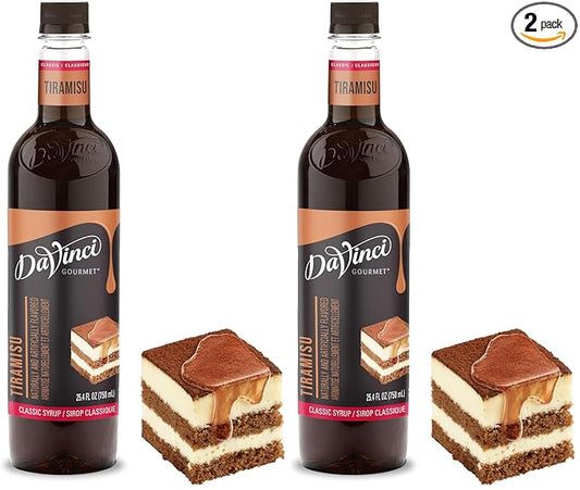 DaVinci Gourmet Classic Tiramisu Syrup, 25.4 Fluid Ounce (Pack of 2)