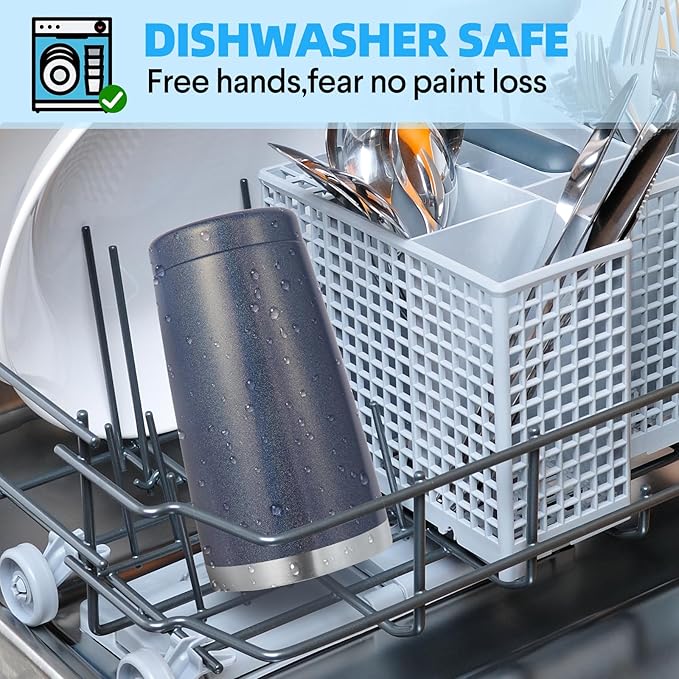 Volhoply 20oz Stainless Steel Tumbler with Lid and Straw,Double Wall Insulated Travel Iced Coffee Mug Fits Car Cup holder,Powder Coated Cups for Hot and Cold Drinks,Gifts for Women Men（Navy,1 Set）