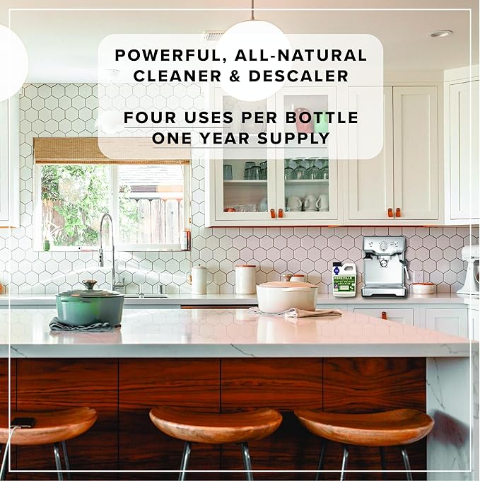 Breville Espresso Machine Compatible Descaler - 1 YEAR SUPPLY - Concentrated Descaler for Breville - 16 oz Coffee Maker Cleaner for Breville, Nespresso, Delonghi, Espresso Machine - 4 Uses