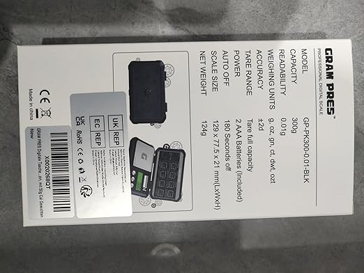 Digital Pocket Gram Scale 300g x 0.01g Accuracy， Small Mini High Precision Jewelry Scale Digital Weight Grams and Oz for Gold,Diamond，Arrows, Powders and Mdicine,with 50g Cal Weights