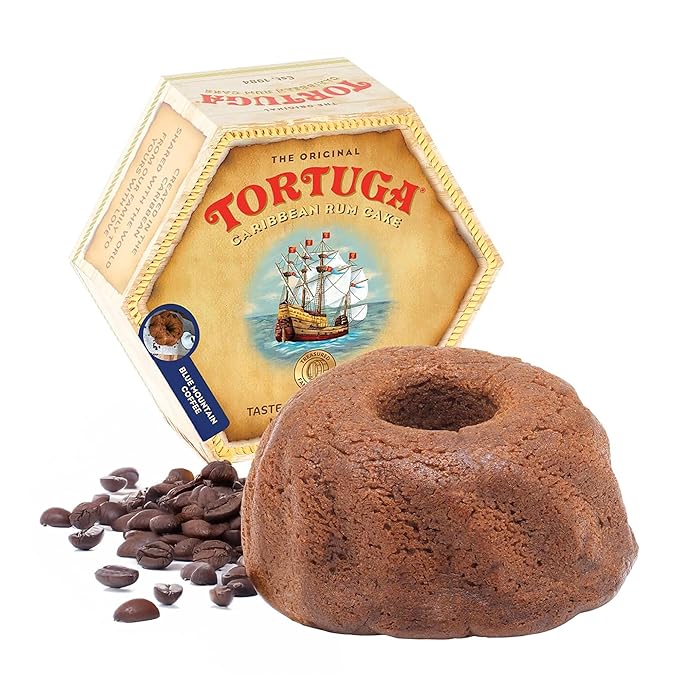 TORTUGA Caribbean Blue Mountain Rum Cake - 4 oz Rum Cake - The Perfect Premium Gourmet Gift for Stocking Stuffers, Gift Baskets, and Christmas Gifts - Great Cakes for Delivery