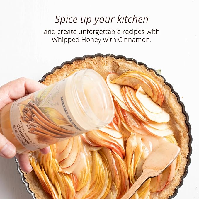 Savannah Bee Company Whipped Honey - All Natural Spreadable Honey (12 Ounce (Pack of 1), Cinnamon)