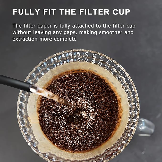 Coffee Filters Size 02,100 Count 2-4 Cups V02 Natural Unbleached Coffee Filter Paper, for Pour Over Coffee Dripper and Drip Coffee Maker