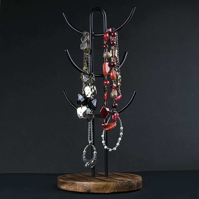 Tribello Coffee Mug Holder for Counter, Coffee Mug Tree Organizer for Kitchen - 6 Cup Holder - Modern Farmhouse Coffee Bar Accessories Steady Mug Tree Stand