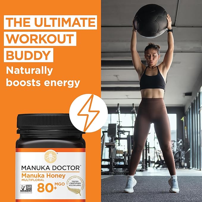 Manuka Doctor - MGO 80+ Manuka Honey Multifloral, 100% Pure New Zealand Honey. Certified. Guaranteed. Raw. Non-GMO (8.75oz)