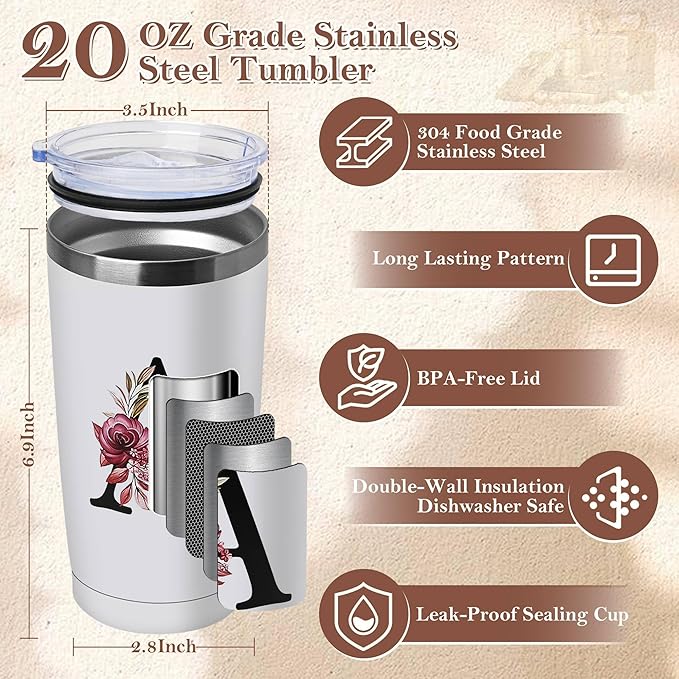 20 Oz Insulated Coffee Cup Stainless Car Water Mug Steel Leackproof Heavy Large Taza Cafe Travel Essentials Accessories Camping Gear Road Trip Must Haves RV Necessities Backpacking Gadget Hiking Stuff