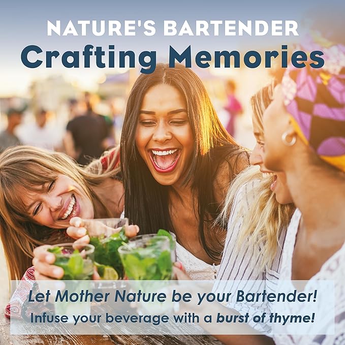 Bluestem Botanicals Organic Thyme Simple Syrup, 8 oz, Cocktail and Mocktail Mixer for Drinks, Non-Alcoholic