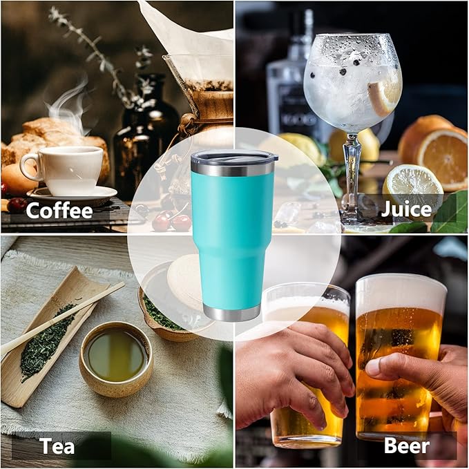 HASLE OUTFITTERS 30oz Stainless Steel Tumbler, Double Wall Vacuum Insulated Travel Mug Tumbler, Durable Insulated Coffee Mug, Gift Box Set (Light Green, 1)